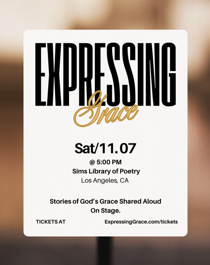 Expressing Grace event flyer, printed